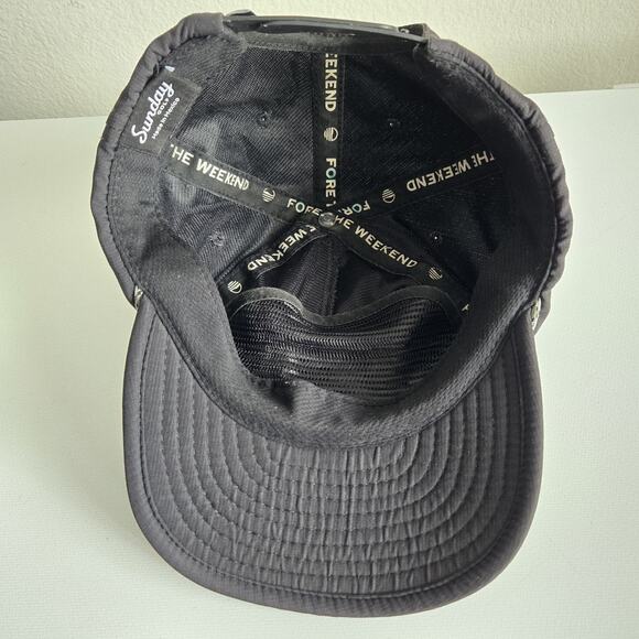 Sunday Golf Crushable‎ Golf Adjustable Black Hat “Fore The Weekend” Rope - Picture 7 of 9